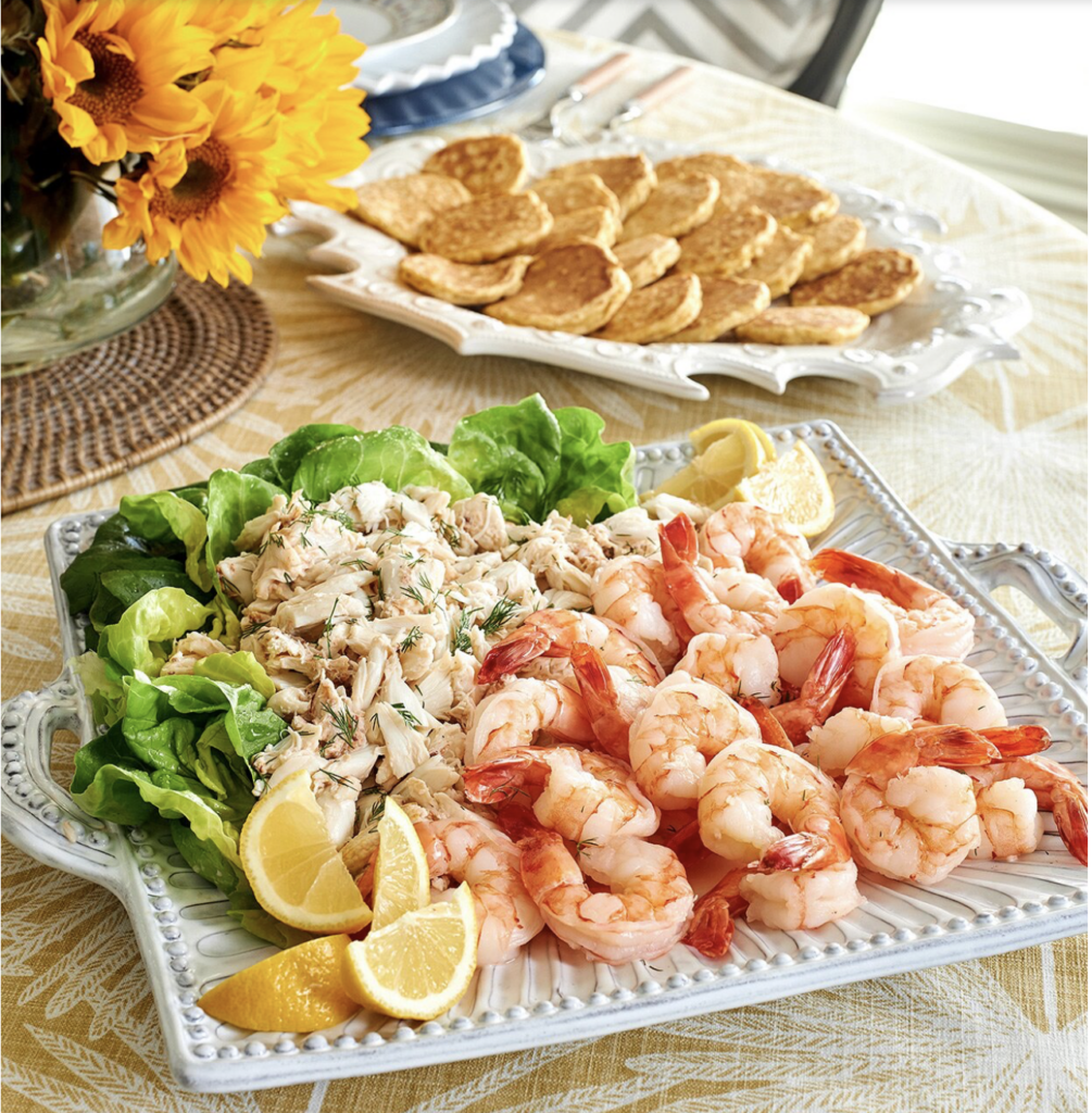 Shrimp-and-Crab Louie on a platter