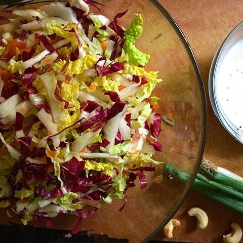 Napa Cabbage Cashew Coleslaw