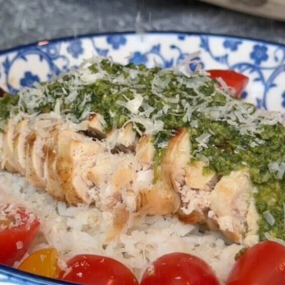 Chicken and Rice with Pesto