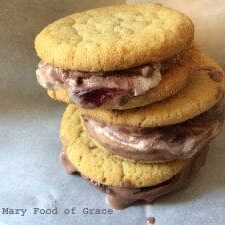 Chocolate Raspberry Ice Cream Sandwich